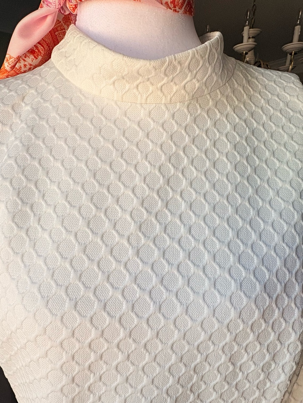 Nine West Textured White Midi Dress